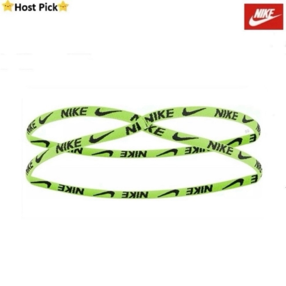 NIKE Women’s Skinny Neon Volt Headband – Fixed Lace, Stretchy, Dri-FIT – NWT